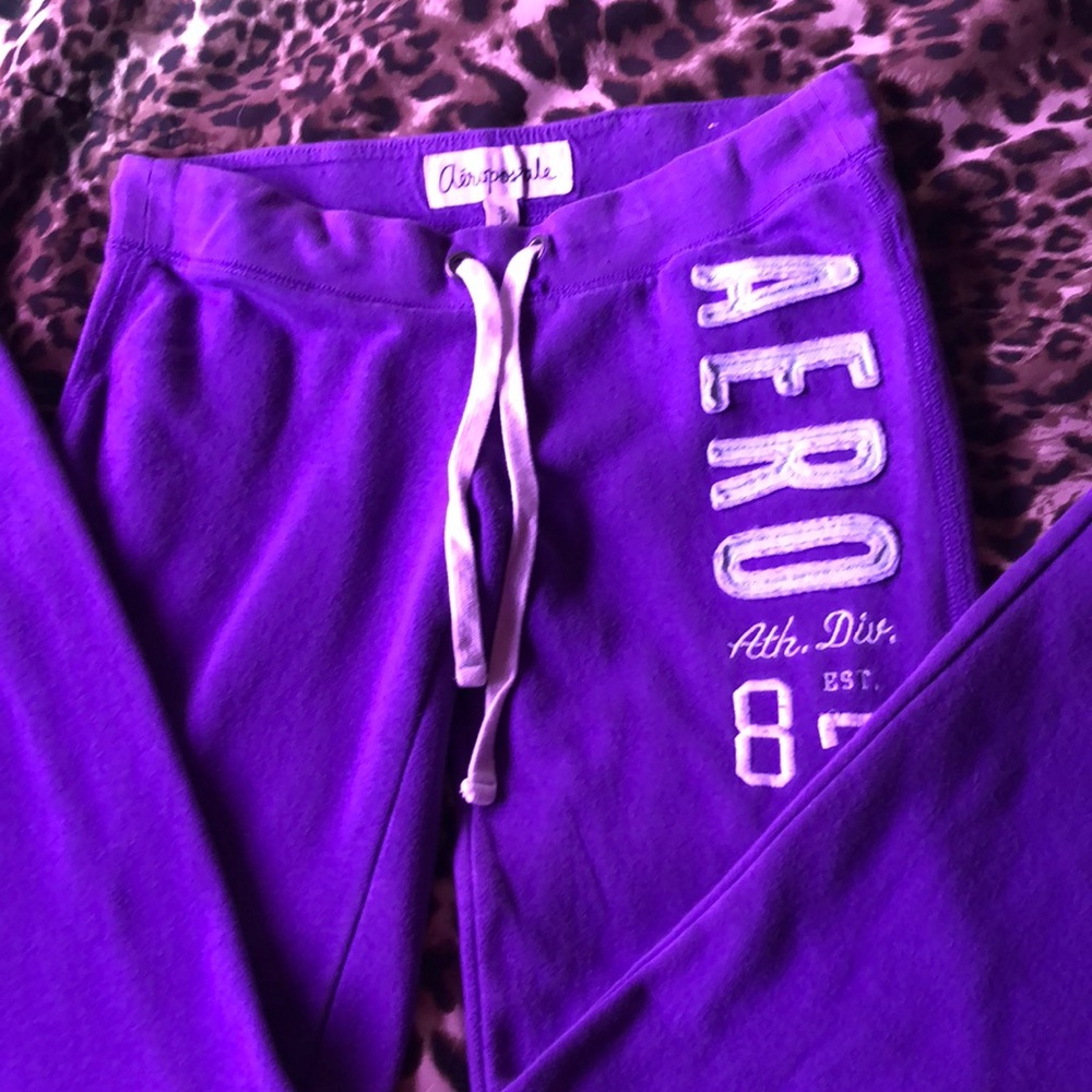 Aeropostale purple sweat pants